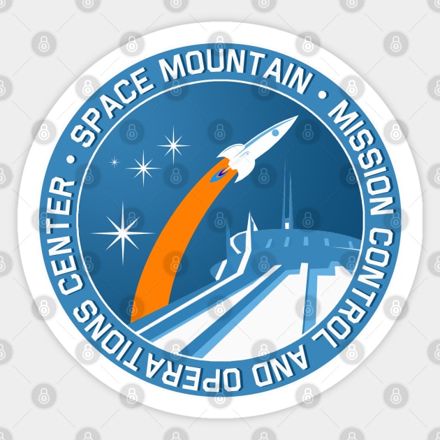 Space Mountain Mission Patch Sticker by PopCultureShirts